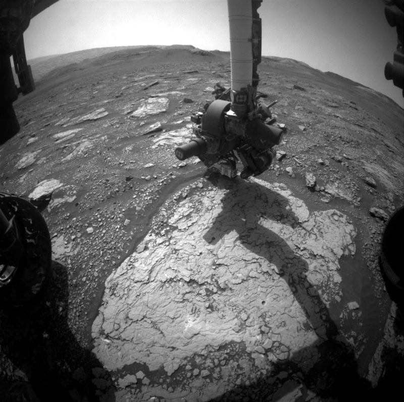 Curiosity's arm at work on Mars