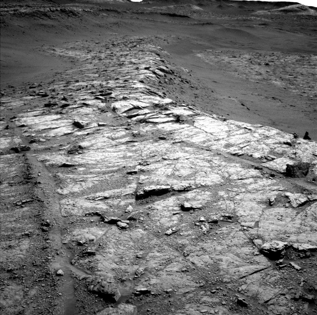 Black and white view of Mars