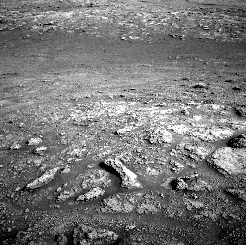 Black and white view of Mars